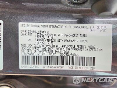 Zdjęcie 12 z 12 samochodu: 2023 TOYOTA TACOMA TRD SPORT VIN:3TYCZ5ANXPT121687 - miniatura