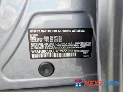 Zdjęcie 12 z 12 samochodu: 2012 BMW 550 XI VIN:WBAFU9C58CC787922 - miniatura