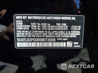 Zdjęcie 12 z 12 samochodu: 2024 BMW X3 XDRIVE30I VIN:5UX53DP00R9W73596 - miniatura