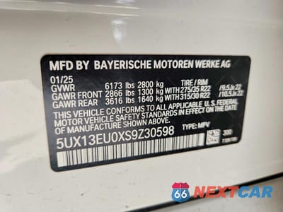 Zdjęcie 14 z 14 samochodu: 2025 BMW X5 SDRIVE 40I VIN:5UX13EU0XS9Z30598 - miniatura