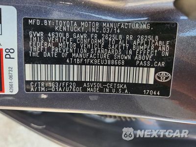Zdjęcie 13 z 13 samochodu: 2014 TOYOTA CAMRY SE SPORT VIN:4T1BF1FK9EU388668 - miniatura