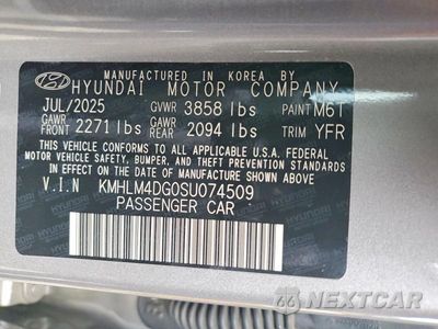 Zdjęcie 13 z 13 samochodu: 2025 HYUNDAI ELANTRA SEL SPORT VIN:KMHLM4DG0SU074509 - miniatura