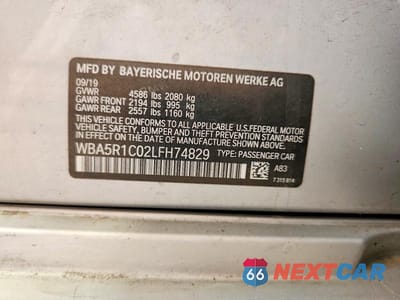 Zdjęcie 12 z 12 samochodu: 2020 BMW 330I VIN:WBA5R1C02LFH74829 - miniatura