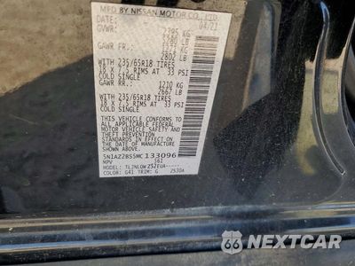 Zdjęcie 13 z 13 samochodu: 2021 NISSAN MURANO SV VIN:5N1AZ2BS5MC133096 - miniatura