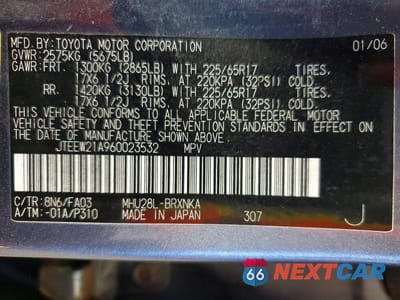 Zdjęcie 13 z 13 samochodu: 2006 TOYOTA HIGHLANDER HYBRID VIN:JTEEW21A960023532 - miniatura