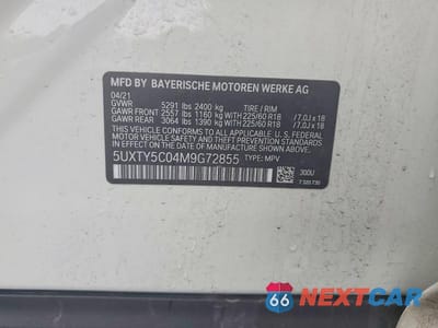 Zdjęcie 13 z 13 samochodu: 2021 BMW X3 XDRIVE30I VIN:5UXTY5C04M9G72855 - miniatura