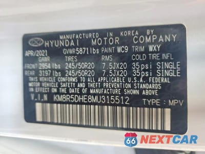 Zdjęcie 13 z 13 samochodu: 2021 HYUNDAI PALISADE LIMITED VIN:KM8R5DHE8MU315512 - miniatura