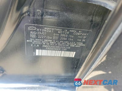 Zdjęcie 12 z 12 samochodu: 2008 HYUNDAI ELANTRA GLS VIN:KMHDU46D88U306208 - miniatura