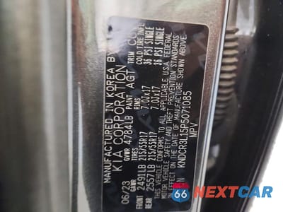 Zdjęcie 12 z 12 samochodu: 2023 KIA NIRO WIND VIN:KNDCR3L15P5071085 - miniatura