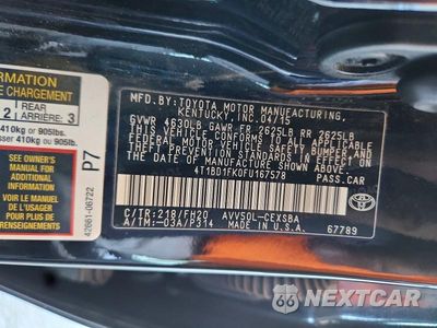 Zdjęcie 12 z 12 samochodu: 2015 TOYOTA CAMRY HYBRID VIN:4T1BD1FK0FU167578 - miniatura