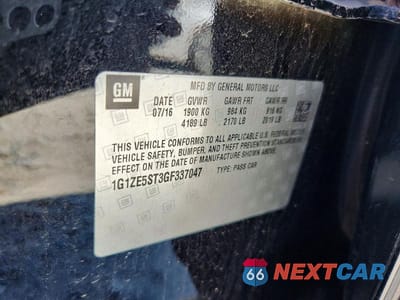 Zdjęcie 12 z 12 samochodu: 2016 CHEVROLET MALIBU LT VIN:1G1ZE5ST3GF337047 - miniatura