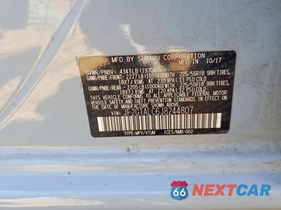 Zdjęcie 14 z 14 samochodu: 2018 SUBARU CROSSTREK LIMITED VIN:JF2GTALC6J8244807 - miniatura