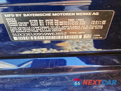 Zdjęcie 13 z 13 samochodu: 2025 BMW X5 M60I VIN:5UX33EU09S9W63852 - miniatura