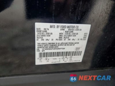 Zdjęcie 13 z 13 samochodu: 2017 FORD EXPLORER SPORT VIN:1FM5K8GT2HGA57720 - miniatura