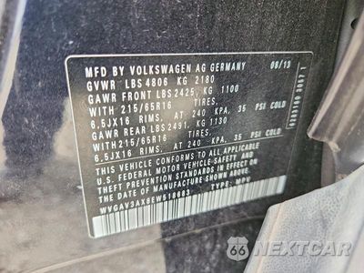 Zdjęcie 13 z 13 samochodu: 2014 VOLKSWAGEN TIGUAN S VIN:WVGAV3AX8EW518683 - miniatura