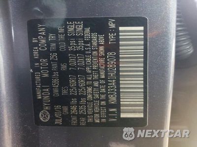 Zdjęcie 13 z 13 samochodu: 2017 HYUNDAI TUCSON SE VIN:KM8J33A41HU289078 - miniatura