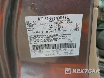 Zdjęcie 13 z 13 samochodu: 2010 FORD ESCAPE XLS VIN:1FMCU0C73AKB76861 - miniatura