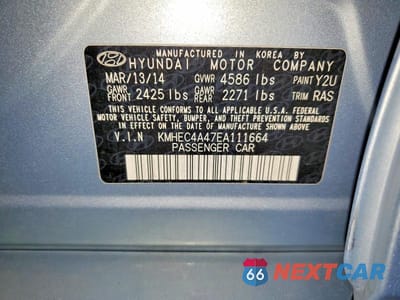 Zdjęcie 12 z 12 samochodu: 2014 HYUNDAI SONATA HYBRID VIN:KMHEC4A47EA111664 - miniatura