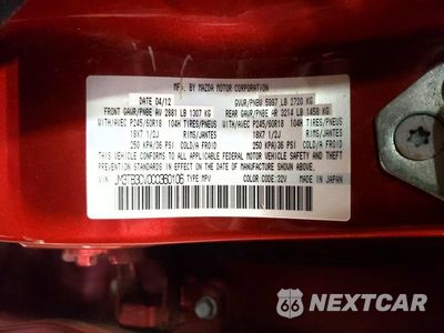Zdjęcie 13 z 13 samochodu: 2012 MAZDA CX-9 VIN:JM3TB3CV0C0360106 - miniatura