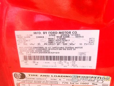 Zdjęcie 12 z 12 samochodu: 2009 FORD F150 SUPERCREW VIN:1FTRW12859KB32123 - miniatura