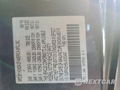 Zdjęcie 13 z 13 samochodu: 2018 HONDA CR-V EX VIN:5J6RW2H59JA000490 - miniatura