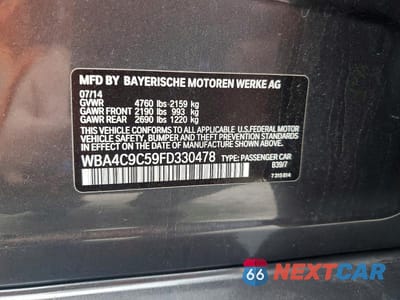 Zdjęcie 12 z 12 samochodu: 2015 BMW 428 XI GRAN COUPE SULEV VIN:WBA4C9C59FD330478 - miniatura
