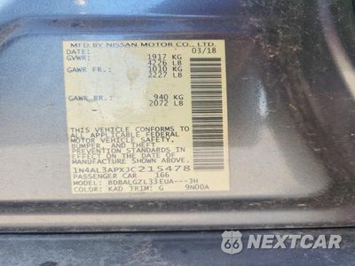 Zdjęcie 13 z 13 samochodu: 2018 NISSAN ALTIMA 2.5 S VIN:1N4AL3APXJC215478 - miniatura