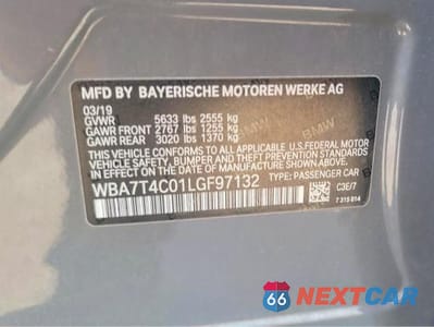 Zdjęcie 10 z 11 samochodu: 2020 BMW 740 XI VIN:WBA7T4C01LGF97132 - miniatura