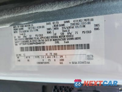Zdjęcie 13 z 13 samochodu: 2023 FORD TRANSIT T-250 VIN:1FTBR1C88PKB46151 - miniatura