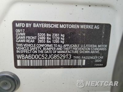 Zdjęcie 12 z 12 samochodu: 2018 BMW 640 I GRAN COUPE VIN:WBA6D0C52JG852913 - miniatura