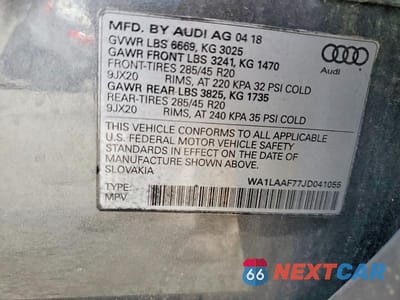 Zdjęcie 13 z 13 samochodu: 2018 AUDI Q7 PREMIUM PLUS VIN:WA1LAAF77JD041055 - miniatura
