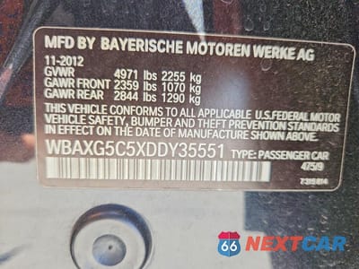 Zdjęcie 12 z 12 samochodu: 2013 BMW 528 I VIN:WBAXG5C5XDDY35551 - miniatura