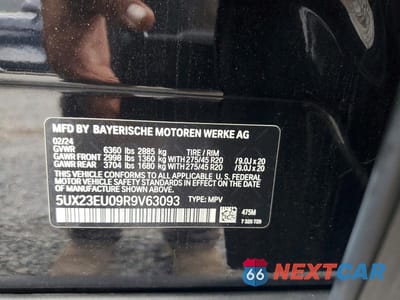 Zdjęcie 14 z 14 samochodu: 2024 BMW X5 XDRIVE40I VIN:5UX23EU09R9V63093 - miniatura
