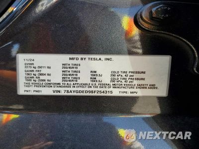 Zdjęcie 13 z 13 samochodu: 2025 TESLA MODEL Y VIN:7SAYGDED9SF254315 - miniatura