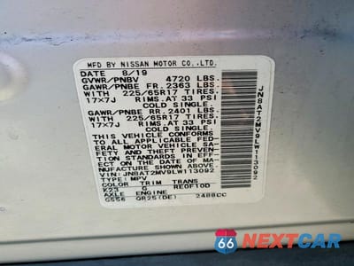 Zdjęcie 13 z 13 samochodu: 2020 NISSAN ROGUE SV VIN:JN8AT2MV9LW113092 - miniatura