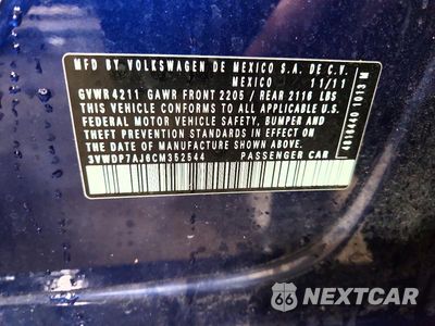 Zdjęcie 12 z 12 samochodu: 2012 VOLKSWAGEN JETTA SE VIN:3VWDP7AJ6CM352544 - miniatura