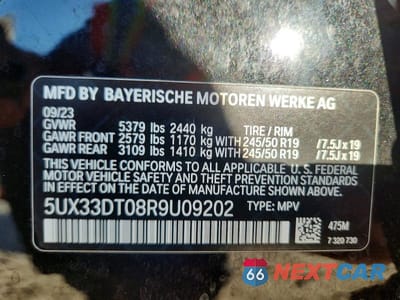 Zdjęcie 14 z 14 samochodu: 2024 BMW X4 XDRIVE30I VIN:5UX33DT08R9U09202 - miniatura