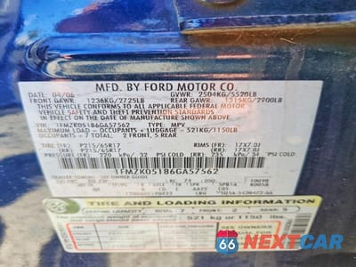 Zdjęcie 14 z 14 samochodu: 2006 FORD FREESTYLE SEL VIN:1FMZK05186GA57562 - miniatura
