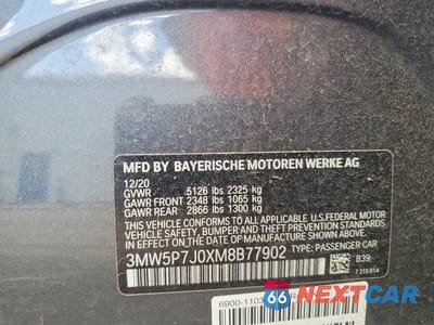 Zdjęcie 13 z 13 samochodu: 2021 BMW 330E VIN:3MW5P7J0XM8B77902 - miniatura