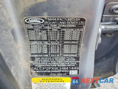 Zdjęcie 13 z 13 samochodu: 2020 LAND ROVER DISCOVERY SPORT SE VIN:SALCP2FX9LH841449 - miniatura
