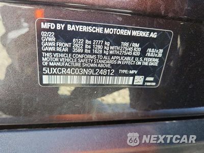 Zdjęcie 14 z 14 samochodu: 2022 BMW X5 SDRIVE 40I VIN:5UXCR4C03N9L24812 - miniatura
