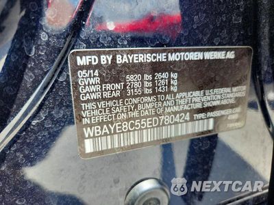 Zdjęcie 12 z 12 samochodu: 2014 BMW 750 LI VIN:WBAYE8C55ED780424 - miniatura