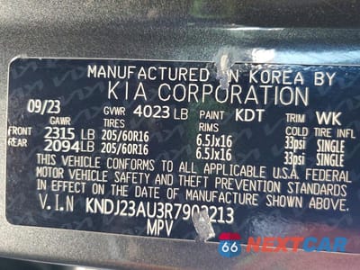 Zdjęcie 14 z 14 samochodu: 2024 KIA SOUL LX VIN:KNDJ23AU3R7902213 - miniatura