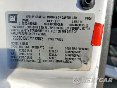 Zdjęcie 12 z 12 samochodu: 2007 CHEVROLET SILVERADO C1500 CLASSIC CREW CAB VIN:2GCEC13V571172078 - miniatura