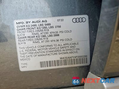 Zdjęcie 13 z 13 samochodu: 2023 AUDI Q5 PREMIUM PLUS 45 VIN:WA1EAAFY4P2000288 - miniatura