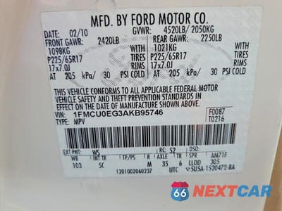 Zdjęcie 14 z 14 samochodu: 2010 FORD ESCAPE LIMITED VIN:1FMCU0EG3AKB95746 - miniatura