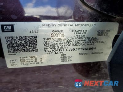Zdjęcie 14 z 14 samochodu: 2018 GMC ACADIA SLE VIN:1GKKNLLA9JZ182864 - miniatura