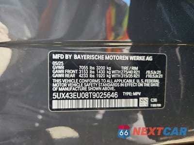Zdjęcie 13 z 13 samochodu: 2026 BMW X5 XDRIVE50E VIN:5UX43EU08T9025646 - miniatura