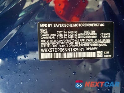 Zdjęcie 14 z 14 samochodu: 2022 BMW X3 XDRIVE30I VIN:WBX57DP06NN182931 - miniatura