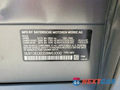 Zdjęcie 13 z 13 samochodu: 2025 BMW X5 SDRIVE 40I VIN:5UX13EU03S9W63000 - miniatura